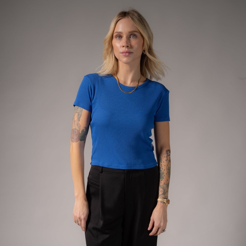 The Laundry Room Essentials - Baby Tee - Vintage Blue